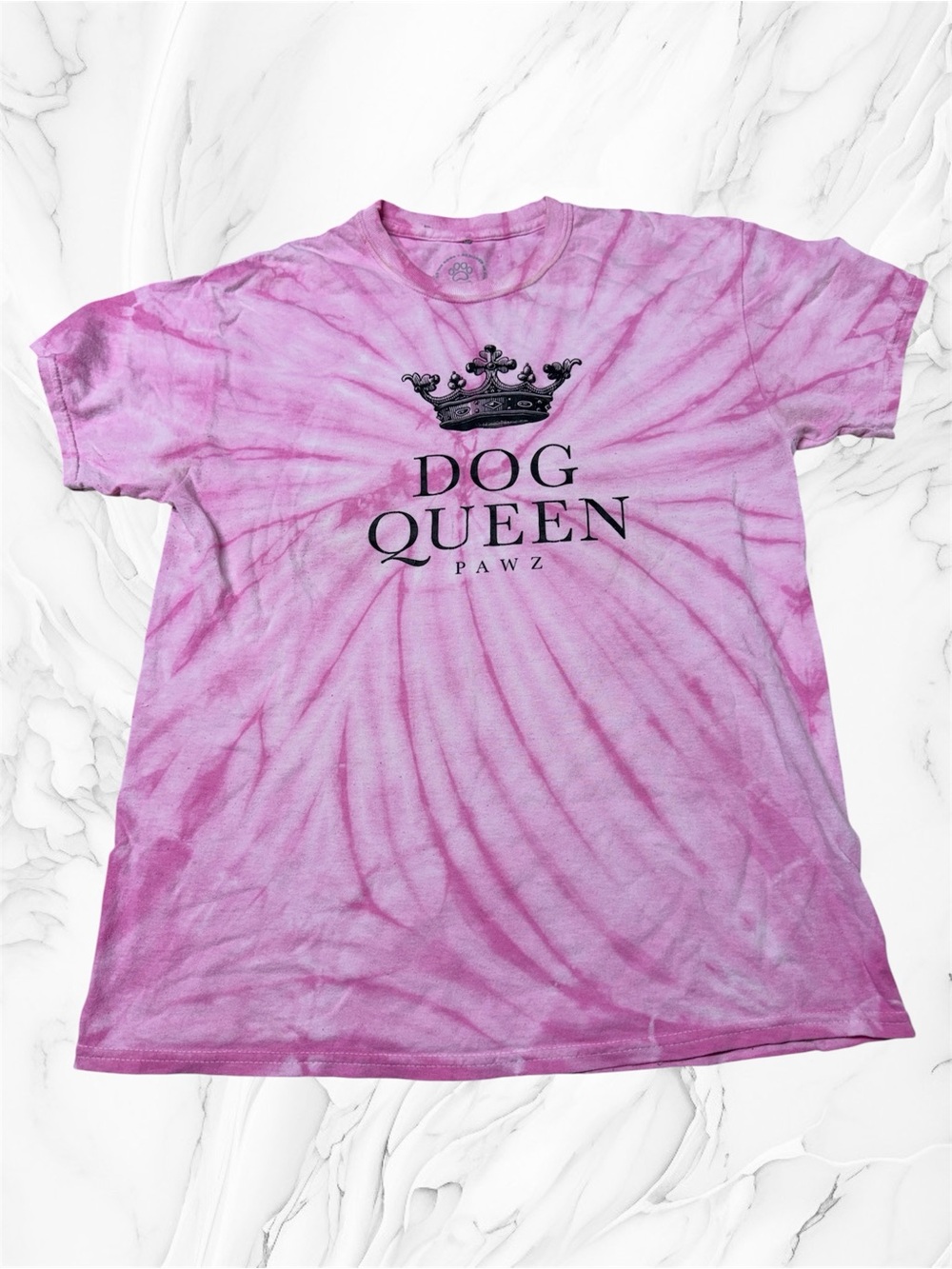 PAWZ Pink Tie-Dye Dog Queen Tee